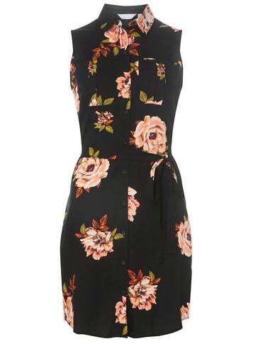 Dorothy Perkins Petite Black 'laureta' Shirt Dress