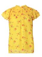 Dorothy Perkins Yellow Ditsy Floral Ruched Top