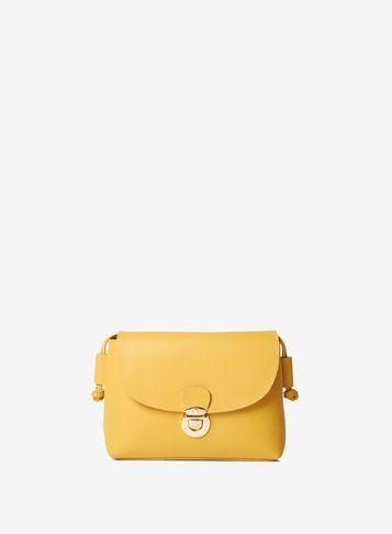 Dorothy Perkins Mustard Push Lock Cross Body Bag