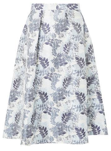 Dorothy Perkins *luxe Blue Jaquard Prom Skirt