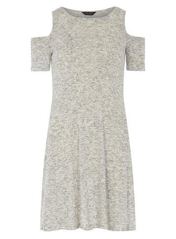 Dorothy Perkins *tall Grey Cold Shoulder Tunic