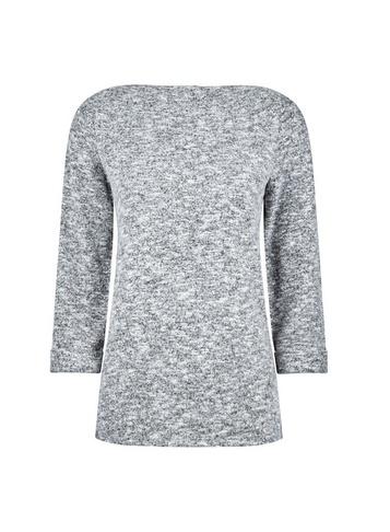 Dorothy Perkins Grey Turnback Boatneck Jumper