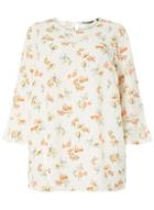 Dorothy Perkins Dp Curve Cream Floral Ladder Trim Top