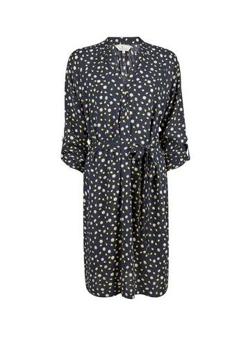 *billie & Blossom Navy Lemon Print Shirt Dress