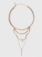 Dorothy Perkins Gold Stone Drop Necklace