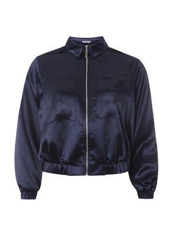 Dorothy Perkins Petite Navy Satin Bomber Jacket