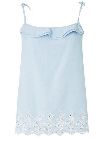 Dorothy Perkins Chambray Embroidered Camisole Top