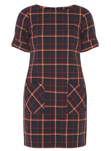 Dorothy Perkins Navy Blue Checked Shift Dress