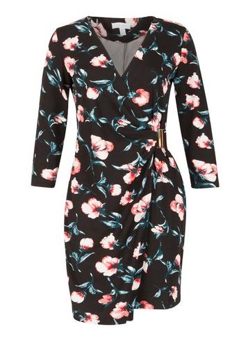 Dorothy Perkins *blue Vanilla Class Front Pleat Wrap Dress