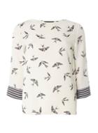 Dorothy Perkins *tall Grey Bird Print Shirt