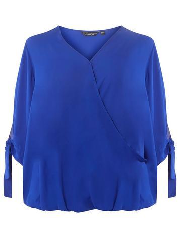 Dorothy Perkins *dp Curve Cobalt Bubble Hem Wrap Top