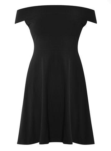 Dorothy Perkins Black Bardot Skater Dress