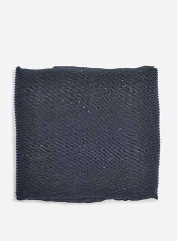 Dorothy Perkins Navy Glitter Plisse Scarf