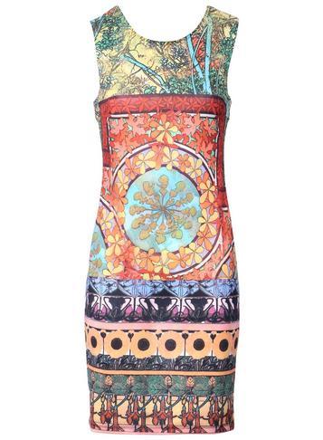 Dorothy Perkins *izabel London Green Print Shift Dress