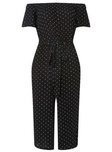 Dorothy Perkins Petite Monochrome Spotted Jumpsuit