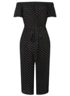 Dorothy Perkins Petite Monochrome Spotted Jumpsuit