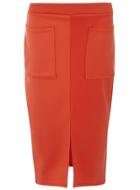 Dorothy Perkins Orange Pocket Tube Skirt