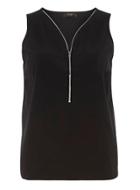 Dorothy Perkins * Vila Black Zip Shell Top