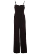 *quiz Black Pleated Palazzo Jumpsuit