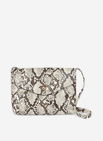 Dorothy Perkins Snake Twist Lock Cross Body Bag