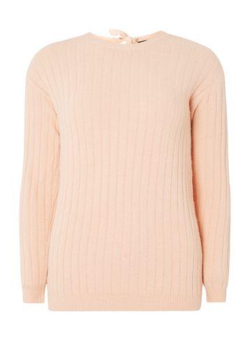 Dorothy Perkins Blush Tie Back Ribbed Jumper
