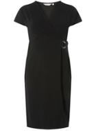 Dorothy Perkins Petite Black D-ring Wrap Dress