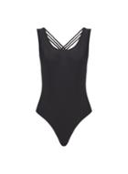 *pieces Black Cris Cross Swimsuit