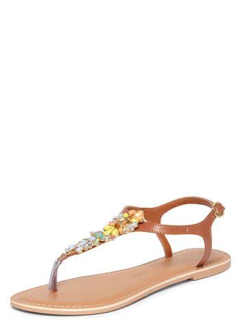 Dorothy Perkins Tan 'fairy' Leather Sandals