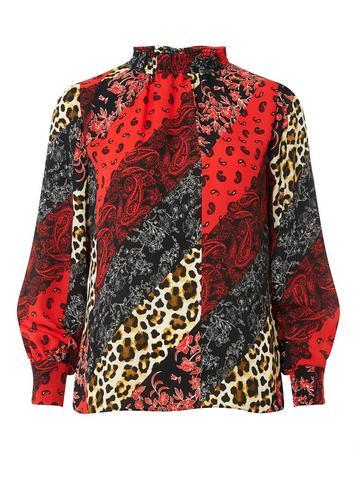 Dorothy Perkins Red Animal Mix Long Sleeve Top