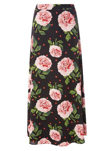 Dorothy Perkins Black Floral Maxi Skirt