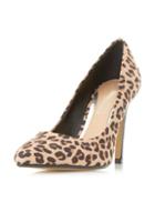 Dorothy Perkins *head Over Heels By Dune Leopard Alice Heels Court Shoes