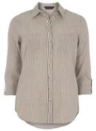 Dorothy Perkins Chocolate Stripe Casual Shirt