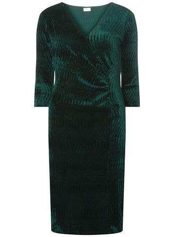 Dorothy Perkins *vila Forest Green Velvet Pleat Shift Dress