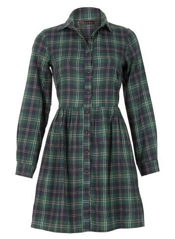 Dorothy Perkins *tenki Green Checked Shirt Dress