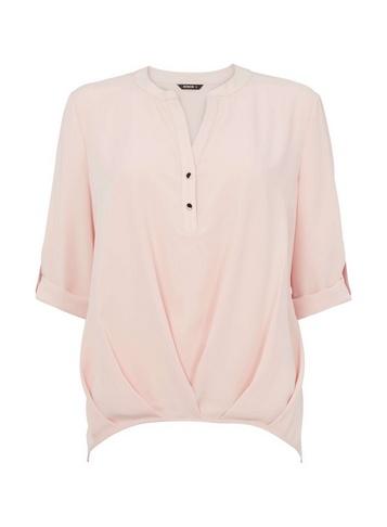 *roman Originals Light Pink Roll Sleeve Top
