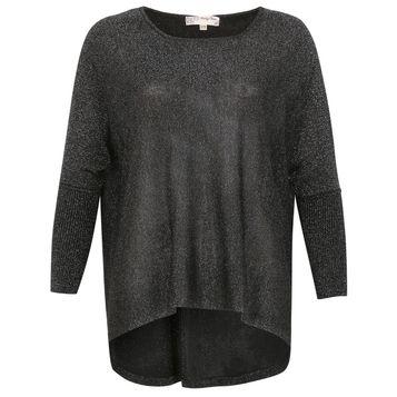 Dorothy Perkins *voulez Vous Black Ribbed Sleeve Top