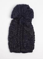 Dorothy Perkins Navy Cable Beanie Hat