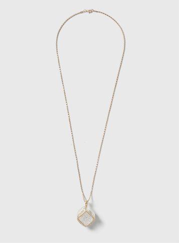 Dorothy Perkins Gold Square Shaker Pendant Necklace