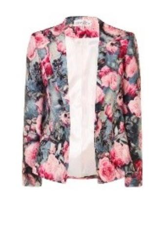Dorothy Perkins *paper Dolls Rose Print Blazer
