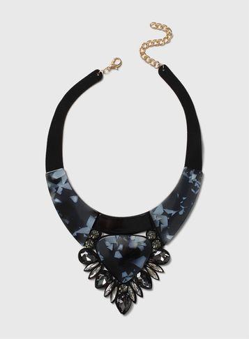 Dorothy Perkins Marble Fabric Back Necklace