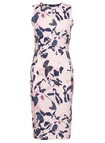 Dorothy Perkins *quiz Multi Coloured Floral Keyhole Dress