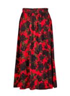 Dorothy Perkins Red Rose Ruffle Midi Skirt