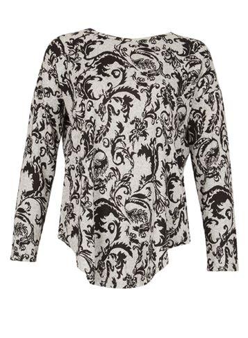 Dorothy Perkins *blue Vanilla Grey Baroque Zip Back Top