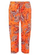 Dorothy Perkins Orange Paisley Cropped Trousers