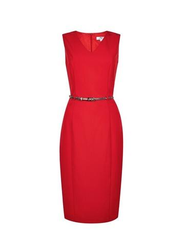 Dorothy Perkins *tall Red Snake Print Belt Shift Dress