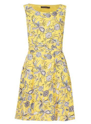 Dorothy Perkins *tenki Yellow Floral Tea Dress