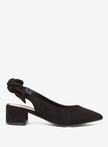 Dorothy Perkins Black 'gossip' Bow Slingback Court Shoes