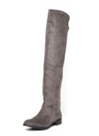 Dorothy Perkins Wide Fit Grey 'wind' Knee Boots