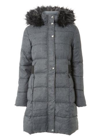 Dorothy Perkins Grey Checked Padded Coat