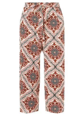 Dorothy Perkins Orange Tile Print Cropped Trousers